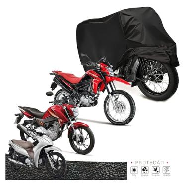 Imagem de Capa Para Cobrir Moto em Couro Protetora Sol Chuva Granizo Não Risca P M G (G)