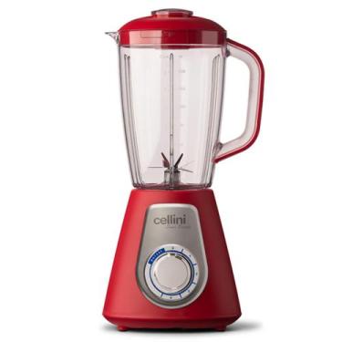 Imagem de Liquidificador Super Blender Cellini Vermelho 4 Velocidades Faca de 7 