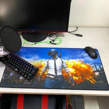 Imagem de Mouse Pad Gamer Extra Grande 70 X 35 Cm Superfície Suave - EXBOM