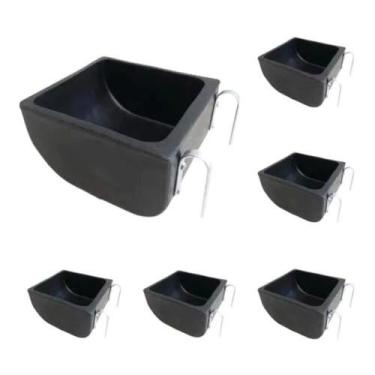 Imagem de Kit 6 Comedouros Abecel 10 Litros 30x26x16