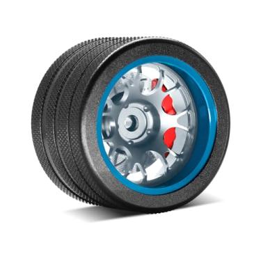 Imagem de OGRC RC Transmitter Hand Wheel Aluminum Steering Wheel Remote with Brake Disc Brake Caliper for Flysky NB4 FUTABA SANWA WFLY X9 Transmitter (Blue)