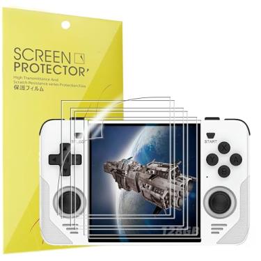 Imagem de Lamshaw Protetor de tela RGB30, [pacote com 6] Película transparente TPU de cobertura total compatível com Powkiddy, CredevZone, EWDGOES RGB30 console portátil de jogos Arcade de 4 polegadas (pacote