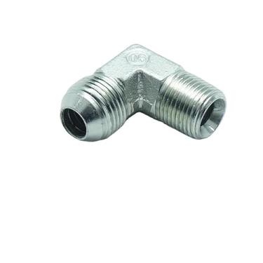 Imagem de CDQBWKJGFJ 1 peça 1/5.1 cm macho JIC (3/10.2 cm-16 Tpi) x 3/20.3 cm macho NPT encaixe hidráulico 37° flare para 90° adaptador de tubo de cotovelo