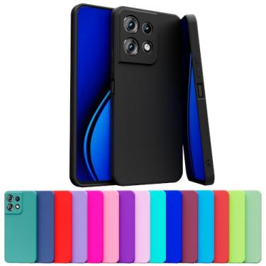 Imagem de Capa Capinha Case Compatível Motorola Moto G75 Silicone Aveludada Com Proteção De Câmera (VERDE MILITAR)