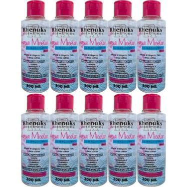 Imagem de Combo 10 Água Micelar Demaquilante C Ácido Hialurônico 200ml - Rhenuks