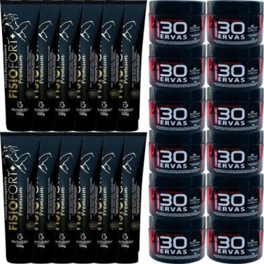 Imagem de Revenda Atacado 12 Gel 30 Ervas Power 300g + 12 Pomada Massageadora Fi