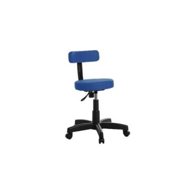 Imagem de Cadeira Mocho Encosto Slim em Material Sintético com Regulagem de Altu