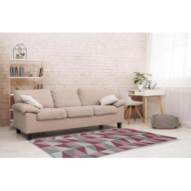 Imagem de Tapete Para Sala ou Quarto 2,00M x 1,32M Antiderrapante Miami Ladrilho