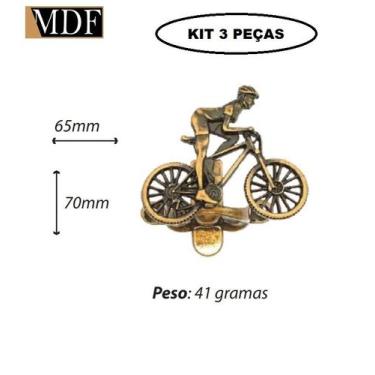 Imagem de Kit 3 Abridor de Garrafa Ciclista Subida Acessório Decoração Churrasco