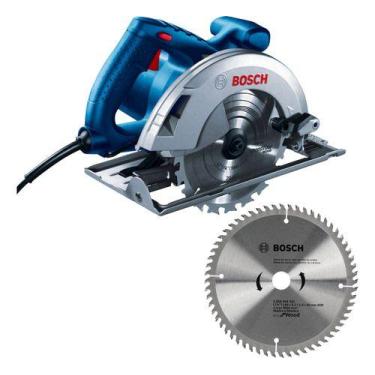 Imagem de Kit Serra Circular Bosch Gks 20-65 2000w 184mm E Discos 220v