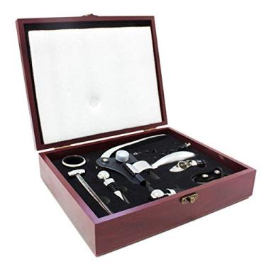 Imagem de Kit Abridor De Vinho Saca Rolhas Maleta Sommelier 9 Pçs