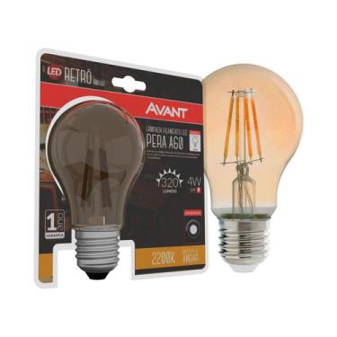 Imagem de Lâmpada Led Retrô Pera A60 Dimerizável E27 4W 320 Lumens Âmbar 2200K 1
