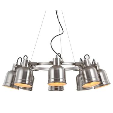 Imagem de JONATHAN Y JYL6115A Liam 67,3 cm Lustre de metal LED de 8 luzes, Contemporâneo, Sala de Jantar Ajustável Transicional, Sala de estar, Cozinha, Hall de entrada, Quarto, Níquel