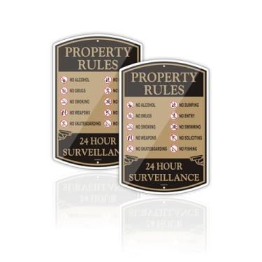 Imagem de Maswater 2 peças, placa de 30,5 x 45,7 cm, sem álcool, sem drogas, sem fumo, sem armas, sem natação, sem pesca, sem solicitação, sem despejo, sem entrada, sem placa de metal de skate, alumínio sem