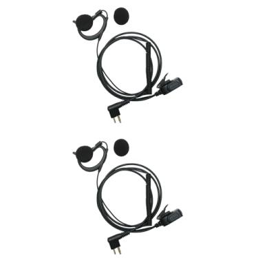 Imagem de Klykon Fone de ouvido CP200D em forma de G com microfone PTT para rádio bidirecional, walkie talkies, fone de ouvido de 2 pinos compatível com Motorola CLS1110 CLS1410 CP185 BPR40 Mag One DTR650