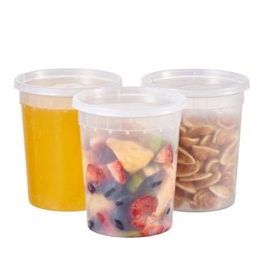 Imagem de Deli Containers FULING 32 onças/946 ml de plástico PP5 transparente, 2