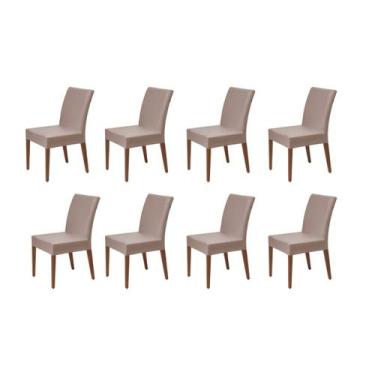Imagem de Kit 8 Capas De Cadeira Impermeável De Jantar Malha Elastano - Geral, B