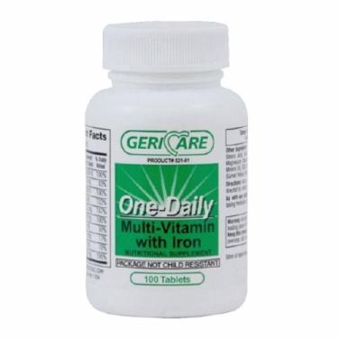 Imagem de Suplemento multivitamínico com minerais Geri-Care Vitamina a, ácido ascórbico, vitamina D-3, tiamina, caixa Ribo de 12 da McKesson (pacote com 4)