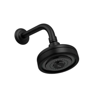 Imagem de Chuveiro deca acqua plus tubo curvo parede black matte 1990.bl.std.mt