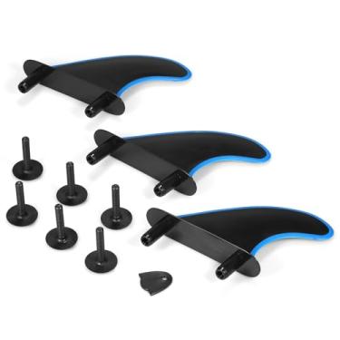 Imagem de Barbatana de Surf, 3pcs Barbatanas de Prancha de Surf Com Parafusos de 4,5 Polegadas de Surf para Soft Surfboard Longboard Acessórios de Surf de Longboard (Tipo 2)
