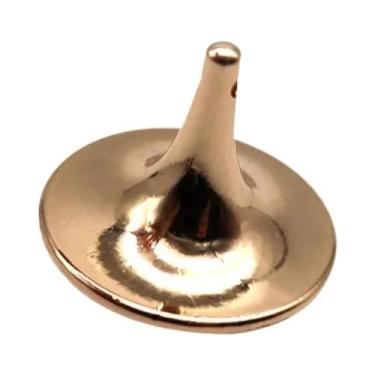 Imagem de Brinquedo Giratório de Mão Antiestresse - Giroscópio de Metal Prateado