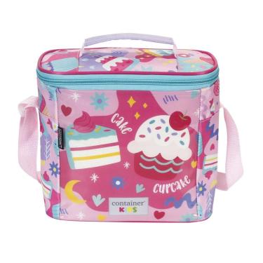 Imagem de Lancheira Infantil Soft Térmico Menina Rosa Cupcake Dermiwil