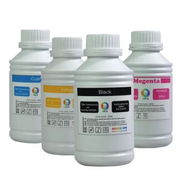 Imagem de Kit Tintas Sublimáticas 4 Cores CMYK Impressoras Epson 500ml - TUDOPRA