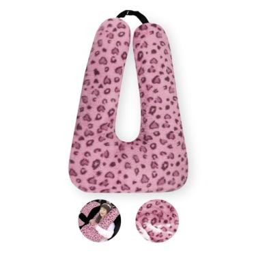 Imagem de Travesseiro de viagem, travesseiro de viagem para crianças, travesseiro de viagem removível em forma de U para adultos e crianças para apoiar a cabeça e o corpo no banco de trás de longas viagens de