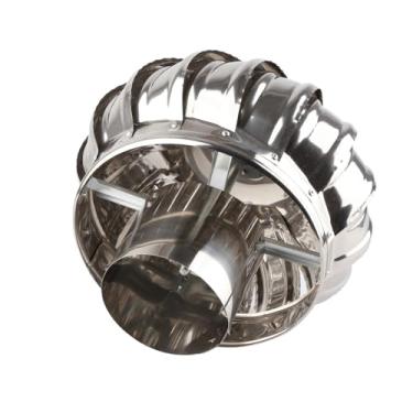 Imagem de Ventilador de Telhado, Cobertura de chaminé Ventilador de Sótão Em Aço Inoxidável Silencioso Automático Sem Energia Ventilador de Telhado Turbinas Eólicas Ventilador de