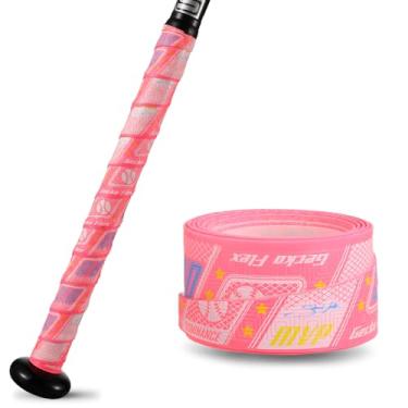 Imagem de AMASPORT Fitas de aderência de morcego, fitas de urdidura de taco de beisebol e softbol de 1,1 mm com textura de estampagem dupla para desempenho em todos os climas, antiderrapantes, pré-cortadas para