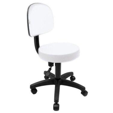 Imagem de Cadeira Mocho Nice Flex Corano Branco - Barão das Cadeiras