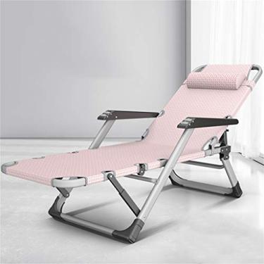Imagem de Cadeira de convés dobrável Siesta cama de cochilo varanda cadeira de lounge doméstica acampamento de praia cadeira de sofá preguiçosa cadeira de encosto portátil com peso de 200 kg