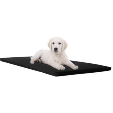 Imagem de Caminha Pet Impermeável para Cachorro – Colchonete 70x50cm com Espuma Confortável e Capa Lavável (preto)