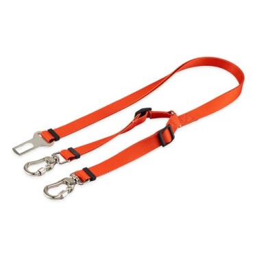 Imagem de Basic Pet Cinto De Segurança Pet Duplo Universal Cachorro Gato Cães Gatos Carro Coleira Adaptador Ajustável (Vermelho)