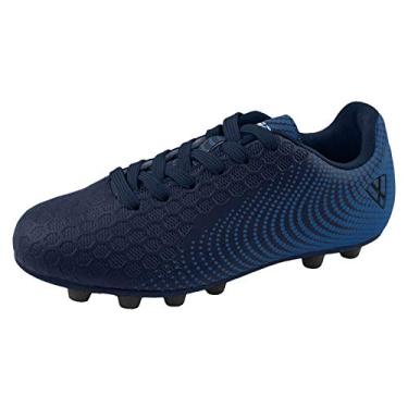 Imagem de Tênis de futebol unissex infantil Stealth FG da Vizari Preto/Branco Tamanho 10, Navy/Sky Blue, 10.5