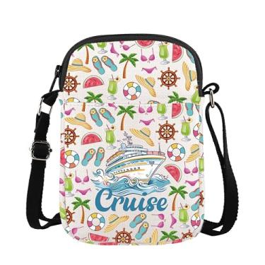 Imagem de XYANFA Bolsa tiracolo Cruise Ship Essentials Cruise Lover Gift Vacation Travel Gift Cruising Bag Sling Bag, Bolsa transversal Cruisemiddle
