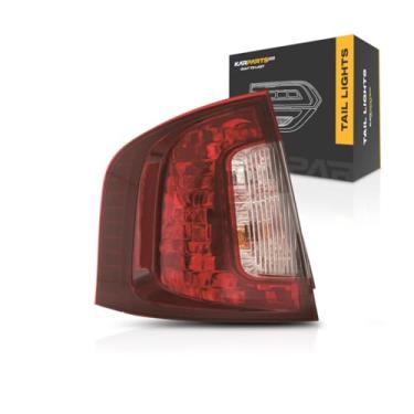 Imagem de KarParts360 Para Ford Edge 2011 2012 2013 2014 Conjunto de luz traseira lado do motorista | Lente vermelha e transparente | Modelo esportivo | Com lâmpadas | Substituição para FO2800222 | BT4Z13405A