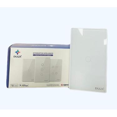 Imagem de Interruptor Inteligente 1 Botao Branco 4x2 Zigbee Ekaza