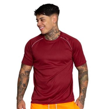 Imagem de Camiseta Esportiva Masculina Dry Fit - DMB MODA, Vinho tinto, GG