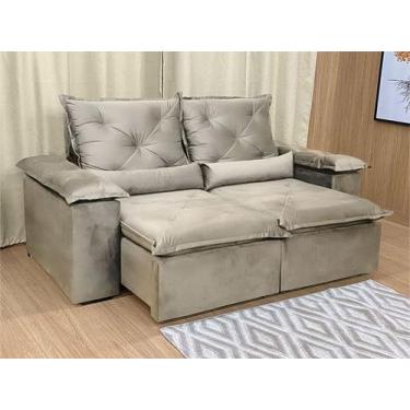 Imagem de Sofá Retrátil Reclinável 1,80 m Bege 201 Athenas - MASTER