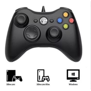 Imagem de Controle Compatível Xbox 360 Pc Com Fio Joystick - Besbon
