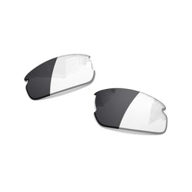 Imagem de Lentes de reposição polarizadas de 1,6 mm para óculos de sol Oakley Flak 2.0 OO9295, proteção UV, lente espelhada escura - Mais opções, Claro a preto, fotocromático, não polarizado, One Size