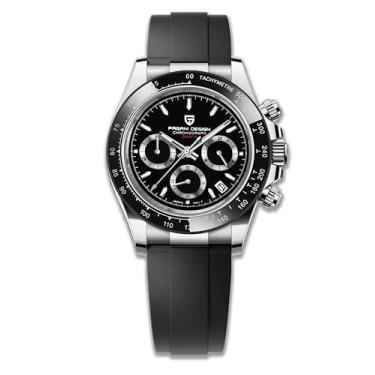 Imagem de PAGRNE DESIGN Relógio Masculino Pagani Design, Estilo Simples, Cronógrafo, Luxuoso, Resistente À Água, Com Moldura De Cerâmica, Quartzo