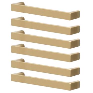 Imagem de Kit 6 Puxadores Alça Dourado Oeiras 1688 10cm Móveis Planejados Gavetas Portas