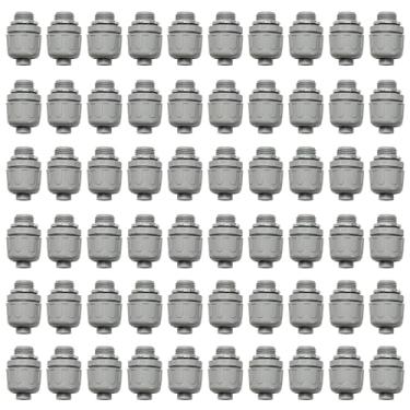 Imagem de HDHAODA Conectores de conduíte, conector apertado líquido de 1/2 polegada NPT não metálico para conexões de conduíte flexíveis elétricas de PVC, reto de 180 graus, listado pela UL para ferramentas de