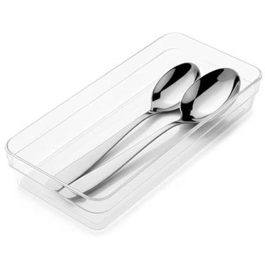 Imagem de Kit Organizador de Talher 5 Divisorias Porta Facas Para Gaveta Organizador Utensilios Grandes(Organizador Utensílios Grande)