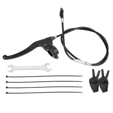 Imagem de ABCERRSI Alavanca de embreagem esquerda do guidão de 7/20.3 cm e cabo de embreagem compatível com 50cc 70cc 90cc 110cc 125cc SSR110 SSR125 SSR140 RFZ125 Pit Dirt Bike motocicleta preta