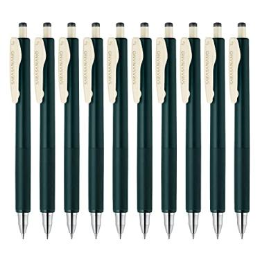 Imagem de Zebra Sarasa Nano B-JJH72-VGB Caneta esferográfica de gel, 0,3 mm, verde e preta, 10 peças