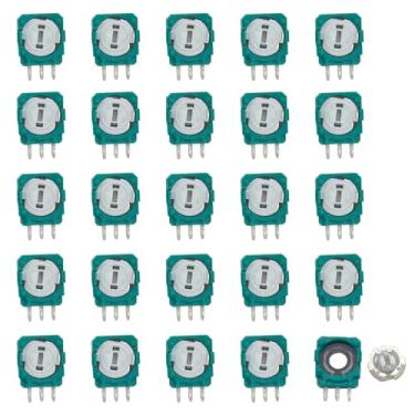 Imagem de Onyehn 25 peças de substituição para controles Xbox One, PS3, PS4 Switch Pro, peças de reparo de junta para joystick analógico de polegar