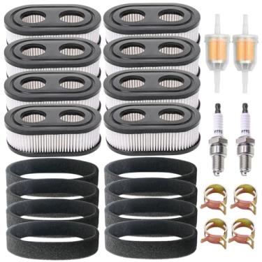 Imagem de Pacote com 8 filtros de ar 593260, pré-filtro, vela de ignição, filtro de combustível para cortador de grama 1/10.2 cm, compatível com motores 500EX 550EX 575EX 625EX 675EXI 725EXI, modelos TB110